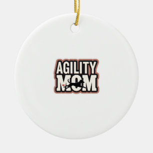 Agility Moeder Vintage Honden Agility Silhouet Typ Keramisch Ornament