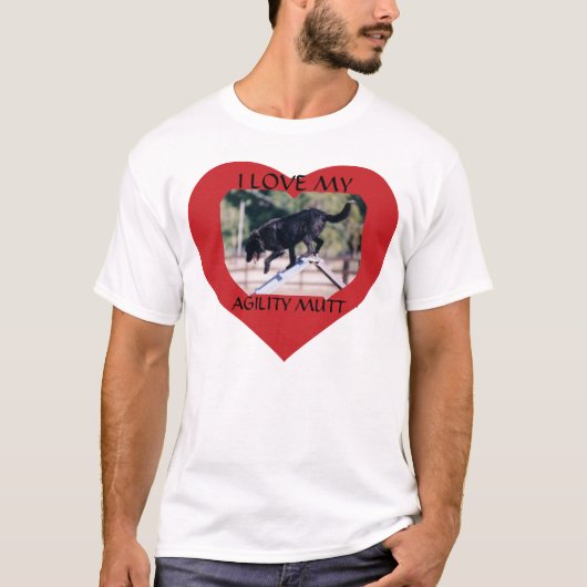 Agility Mutt T-shirt - Gepersonaliseerd (Voorkant)