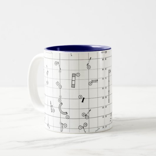 Agility Themed Course Map Mug (Devant gauche)