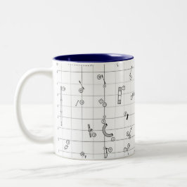 Agility Themed Course Map Mug Tweekleurige Koffiemok