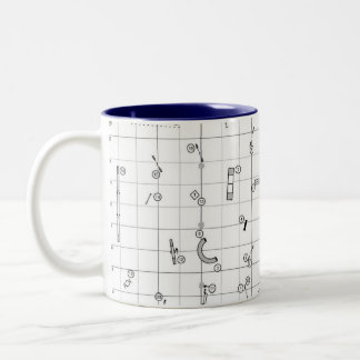Agility Themed Course Map Mug Tweekleurige Koffiemok