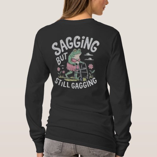 Aging With Attitude green frog T-shirt (Achterkant)