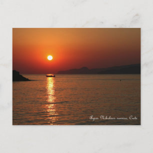 Agios Nikolaos zonsopgang, Kreta Briefkaart