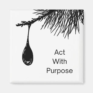 "Agir avec but" Motivational Fridge Magnet