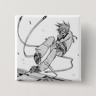 Agito slagbadge vierkante button 5,1 cm