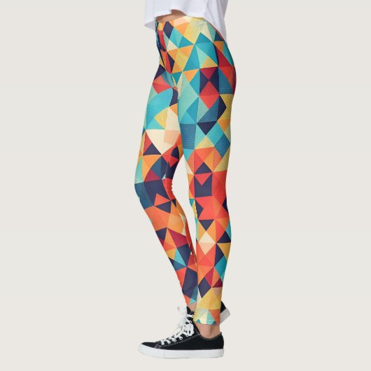 Agkistrodon Contortrix Mozaïek Kleurrijk Persoonli Leggings (Links)