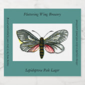 Aglaope infausta - Almond-Tree Leaf Skeletonizer Bier Etiket (Enkel label)