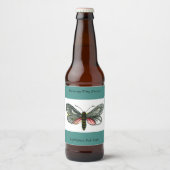 Aglaope infausta - Almond-Tree Leaf Skeletonizer Bier Etiket (Voorkant)