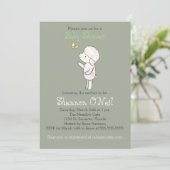 Agneau Baby shower Invitation Agneau mignon Christ (Debout devant)