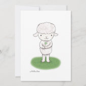 Agneau Baby shower Invitation Agneau mignon Christ (Dos)