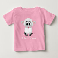Agneau blanc mignon | T-shirt bébé mouton