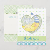 Agneau couché et homme dans la lune bébé Merci Not (Devant / Derrière)