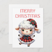 Agneau de danse - Carte de Noël (Devant / Derrière)