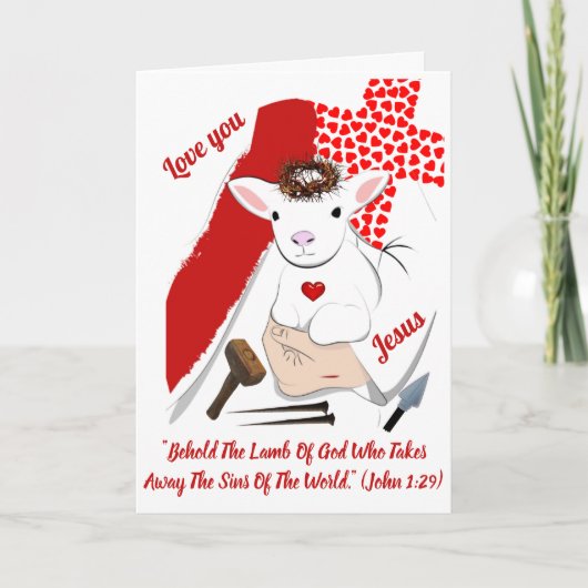 Agneau De Résurrection De Dieu Carte De Voeux (Devant)