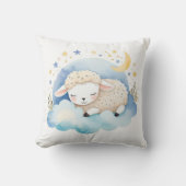 Agneau dormant Boho Nom Nursery Coussin (Recto)