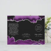 agneau violet et argent sur brochure noire (Debout devant)