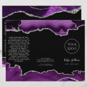 agneau violet et argent sur brochure noire (Devant / Derrière)