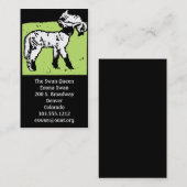 Agneaux de bois victorien carte de visite Moutons (Devant / Derrière)