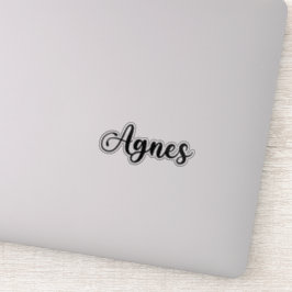 Agnes Naam - Handgeschreven kalligrafie Sticker