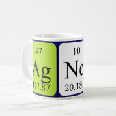 Agneta periodieke mok van de lijstnaam (Voorkant links)