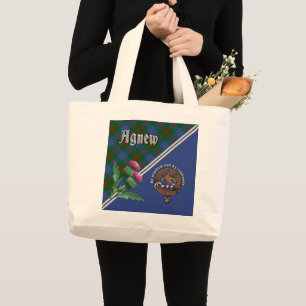 Agnew Clan Badge & Tartan Grand Sac fourre-tout