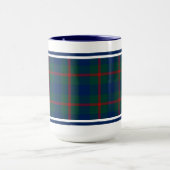 Agnew Clan Tartan Blue en Green Pset Mok (Midden)