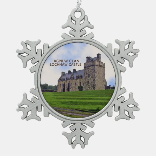 Agnew Clan's Lochnaw Castle Xmas Pewter Ornament (Voorkant)