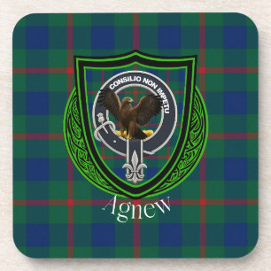 Agnew Scottish Clan Tartan & Crest Bier Onderzetter