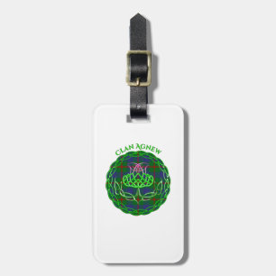 Agnew Scottish Tartan Celtic Thistle Bagagelabel