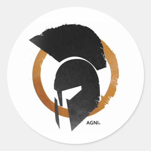 AGNI ronde sticker (Voorkant)