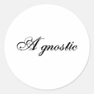 Agnostisch (Script) Ronde Sticker