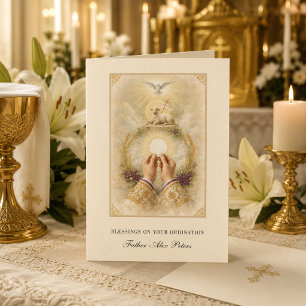 Agnus Dei Eucharistie Priester Wijdingszegen Kaart