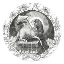 Agnus Dei Lam Gods Ronde Sticker