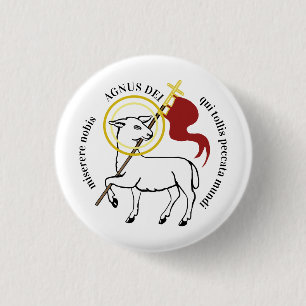Agnus Dei Ronde Button 3,2 Cm