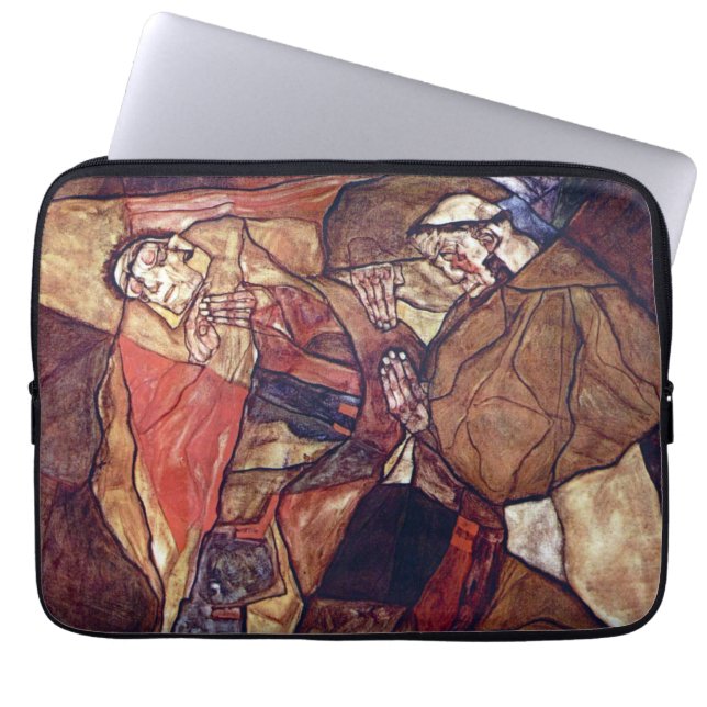 Agony, de doodsstrijd van Egon Schiele Laptop Sleeve (Voorkant)