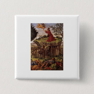 Agony in de tuin - Botticelli Vierkante Button 5,1 Cm