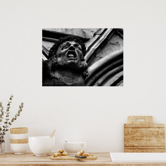 Agony of the Biting Imps Gothic Gargoyle Poster (Keuken)
