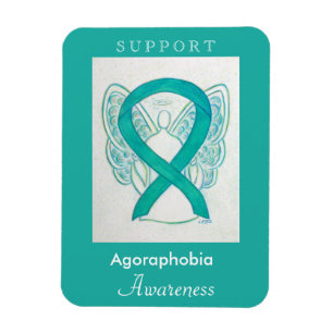 Agoraphobia Awareness Ribbon Angel Custom Magnet Magneet