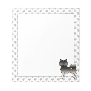 Agouti Alaskan Malamute Schattige Cartoon Hond Notitieblok