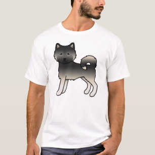 Agouti Alaskan Malamute Schattige Cartoon Hond T-shirt