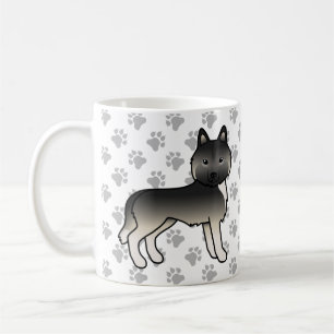 Agouti Siberische Husky Cartoon Hond & Pootjes Koffiemok
