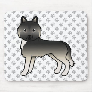 Agouti Siberische Husky Schattige Cartoon Hond Muismat