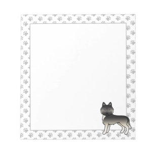 Agouti Siberische Husky Schattige Cartoon Hond Notitieblok