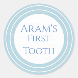 Agra Hadig - Eerste tand aanpasbaar Ronde Sticker