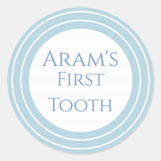 Agra Hadig - Eerste tand aanpasbaar Ronde Sticker