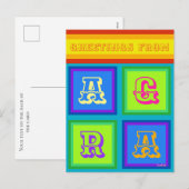 Agra India coloré vacances Carte postale (Devant / Derrière)