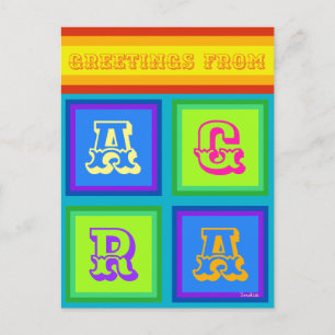 Agra India kleurrijke vakantie Briefkaart