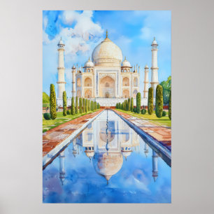 Agra India Oude Reisposter Ski Nationaal Park Poster