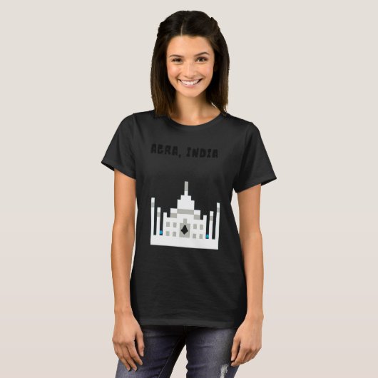 Agra, India the beautiful Taj Mahal T-shirt (Voorkant volledig)