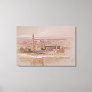 Agra Mosque, Caïro, 1849 Canvas Afdruk